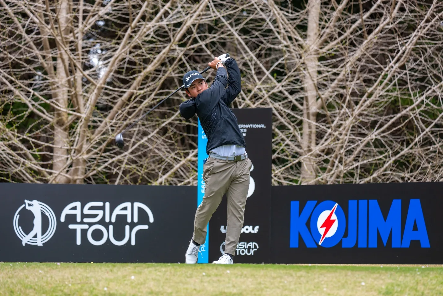 Japanese player teeing off during International Series Japan