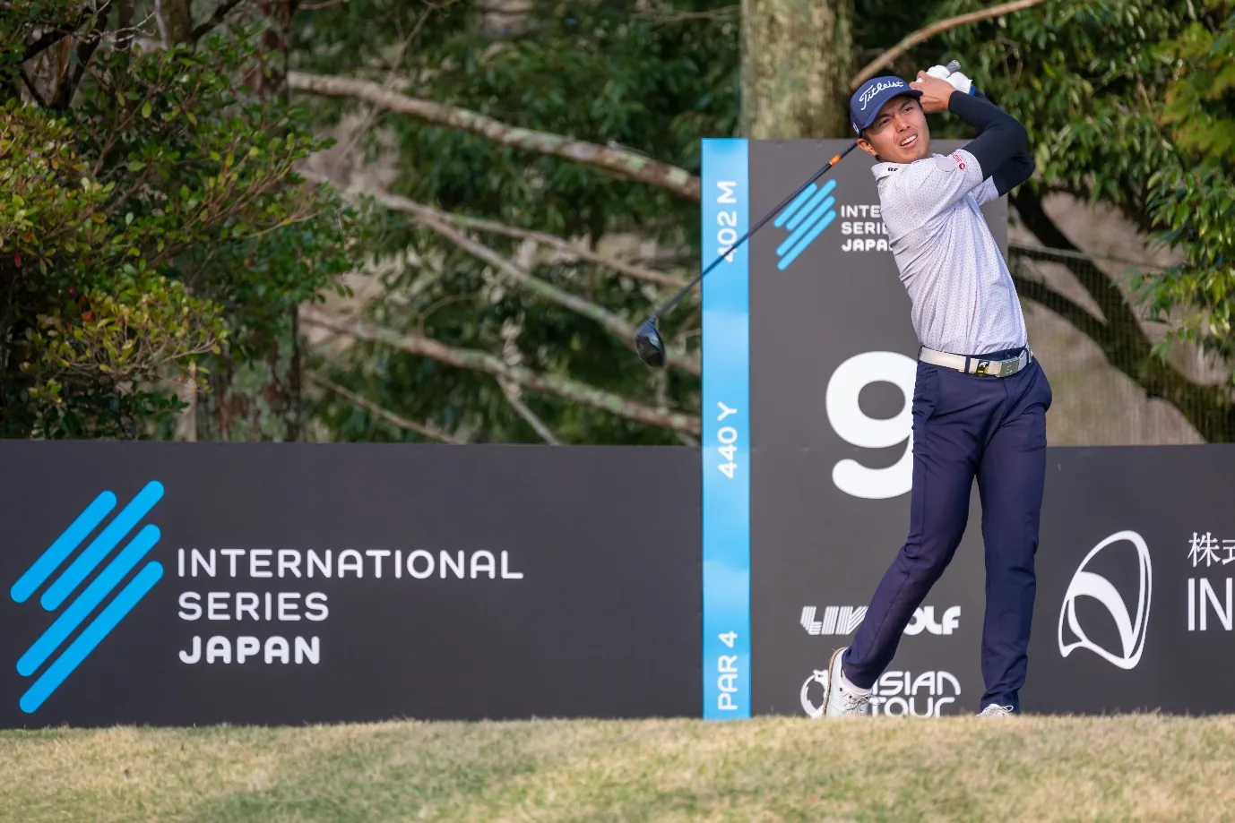 Singapore player teeing off during International Series Japan